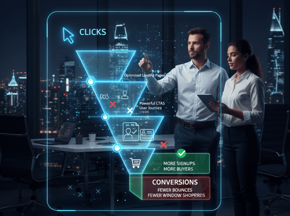 A user click is the very first step for initiating conversion; the second and most important one is getting them to act.